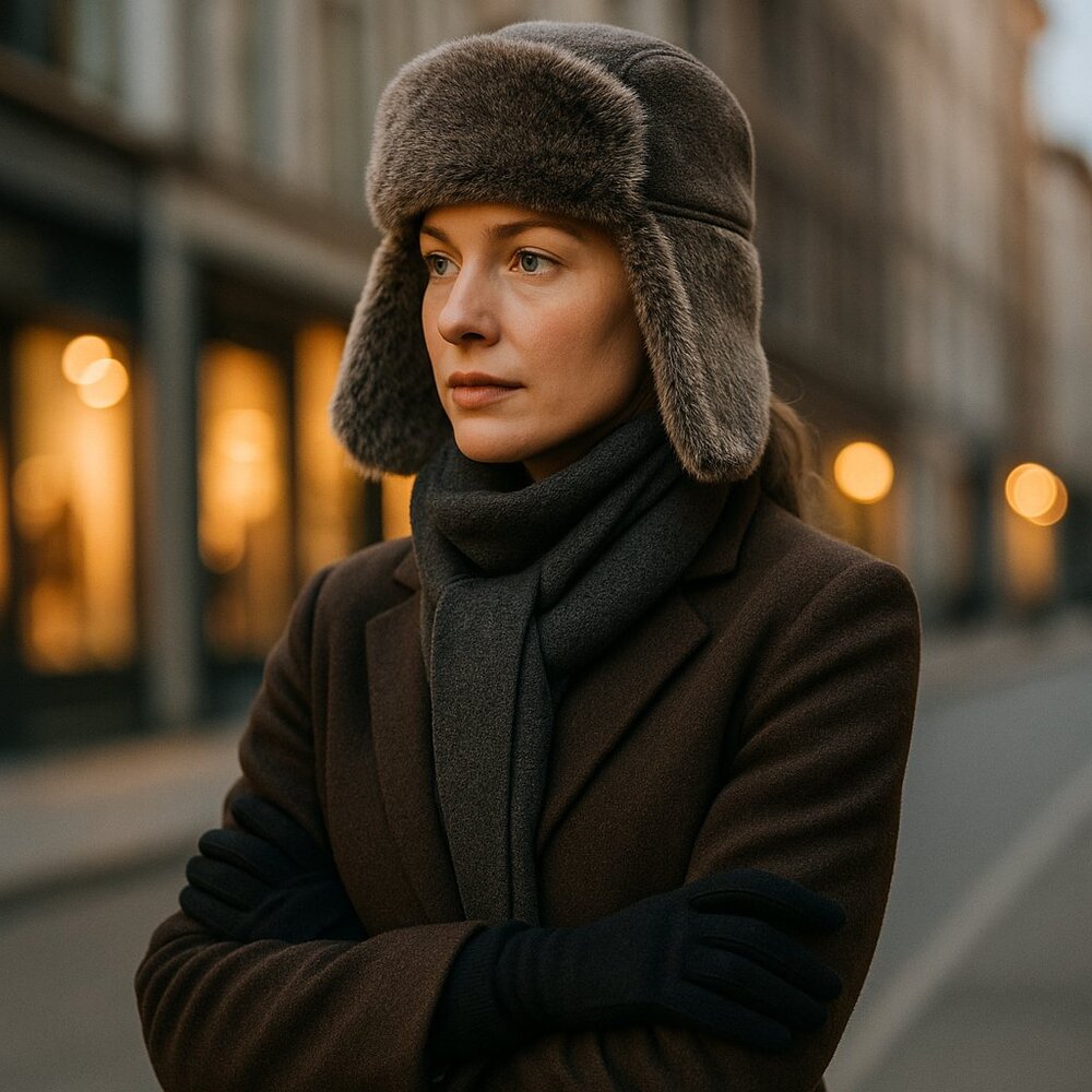 ✨ Dockers Luxe Faux Fur Trapper Hat – Quilted Warmth & Classic Style